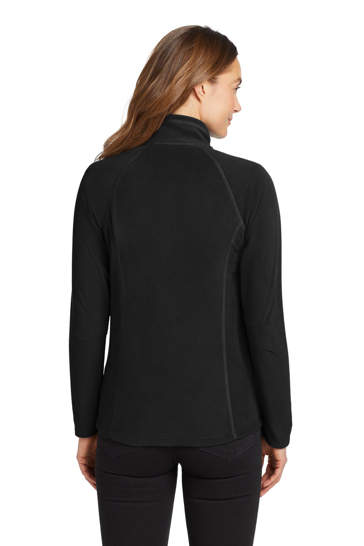 Eddie Bauer Women's Full-Zip Microfleece Jacket - Black - back