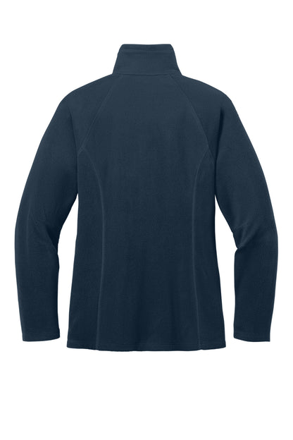 Eddie Bauer Women's Full-Zip Microfleece Jacket - Navy - flat back