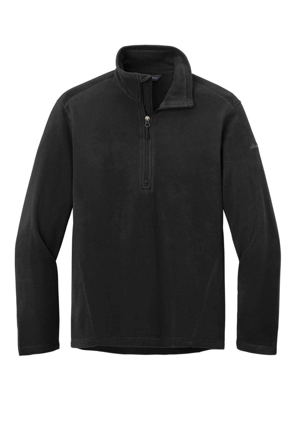 Eddie Bauer1/2-Zip Microfleece Jacket - Black - flat front