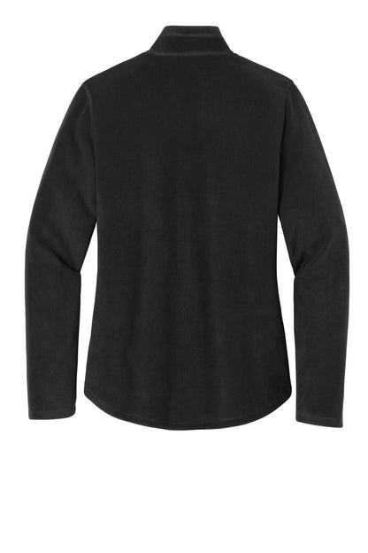 Eddie Bauer Women's 1/2-Zip Microfleece Jacket - Black - flat back