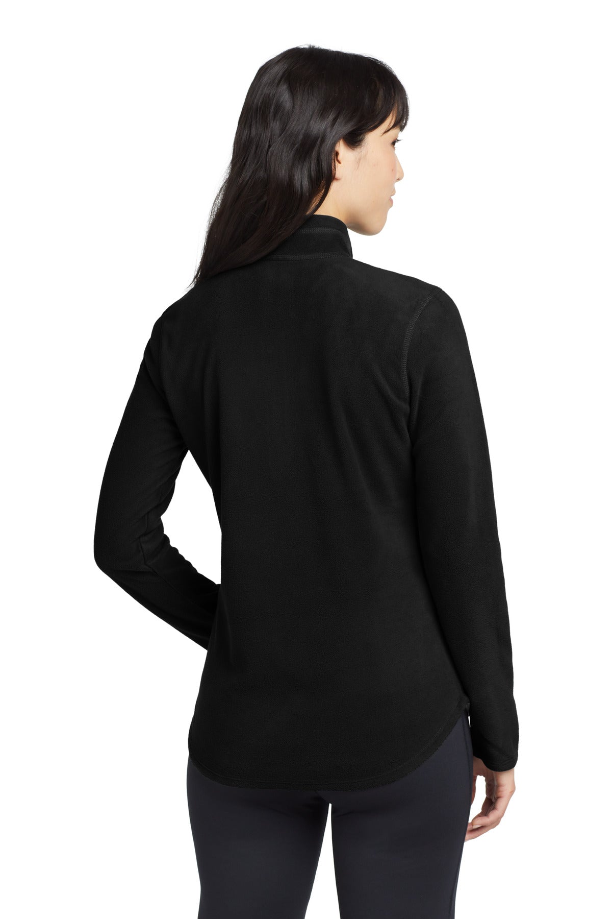 Eddie Bauer Women's 1/2-Zip Microfleece Jacket - Black - back