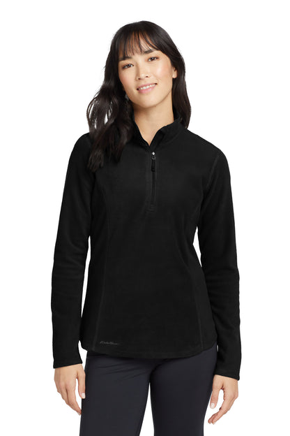 Eddie Bauer Women's 1/2-Zip Microfleece Jacket - Black - front