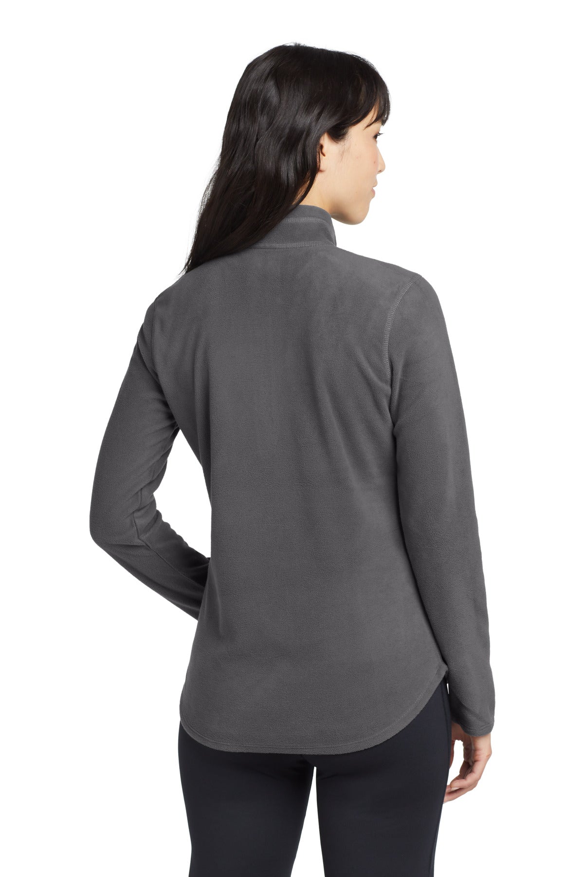 Eddie Bauer Women's 1/2-Zip Microfleece Jacket - Grey Steel - back