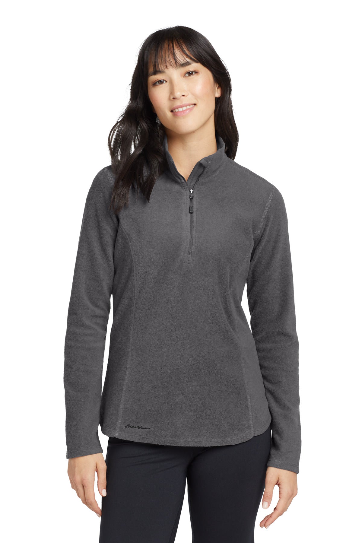 Eddie Bauer Women's 1/2-Zip Microfleece Jacket - Grey Steel - front