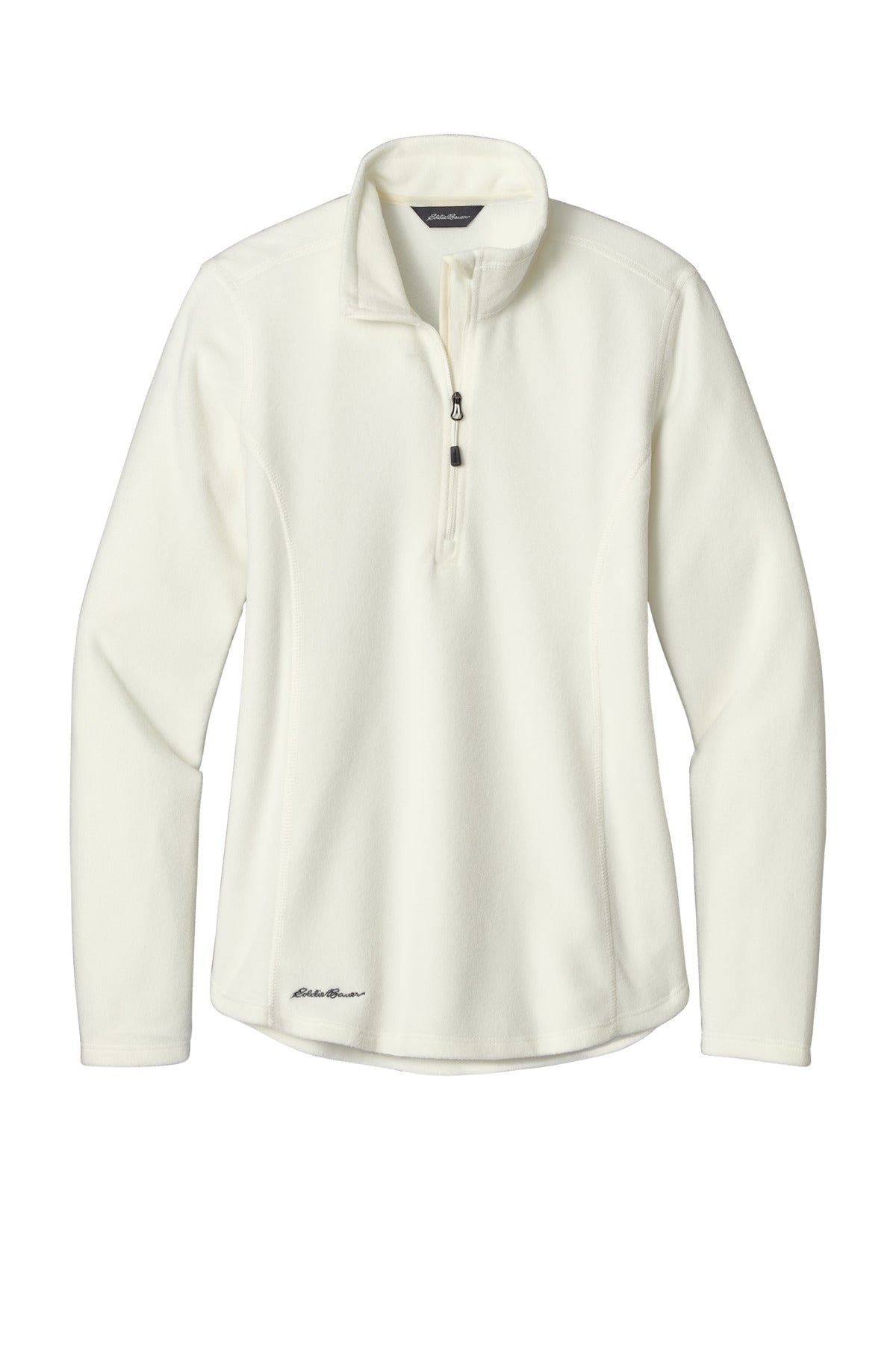 Eddie Bauer Women's 1/2-Zip Microfleece Jacket - Ivory - flat front