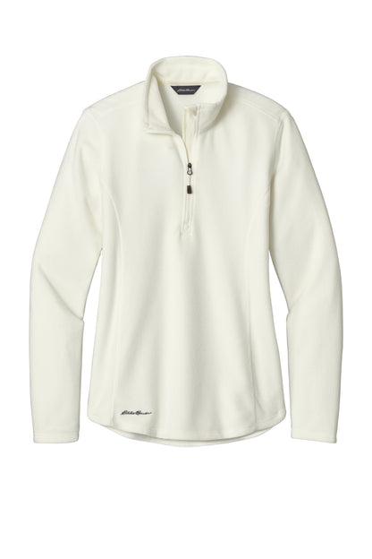 Eddie Bauer Women's 1/2-Zip Microfleece Jacket - Ivory - flat front