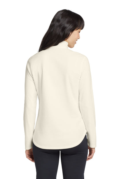 Eddie Bauer Women's 1/2-Zip Microfleece Jacket - Ivory - back