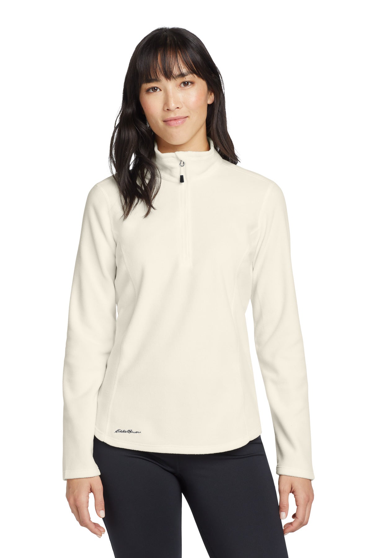 Eddie Bauer Women's 1/2-Zip Microfleece Jacket - Ivory - front