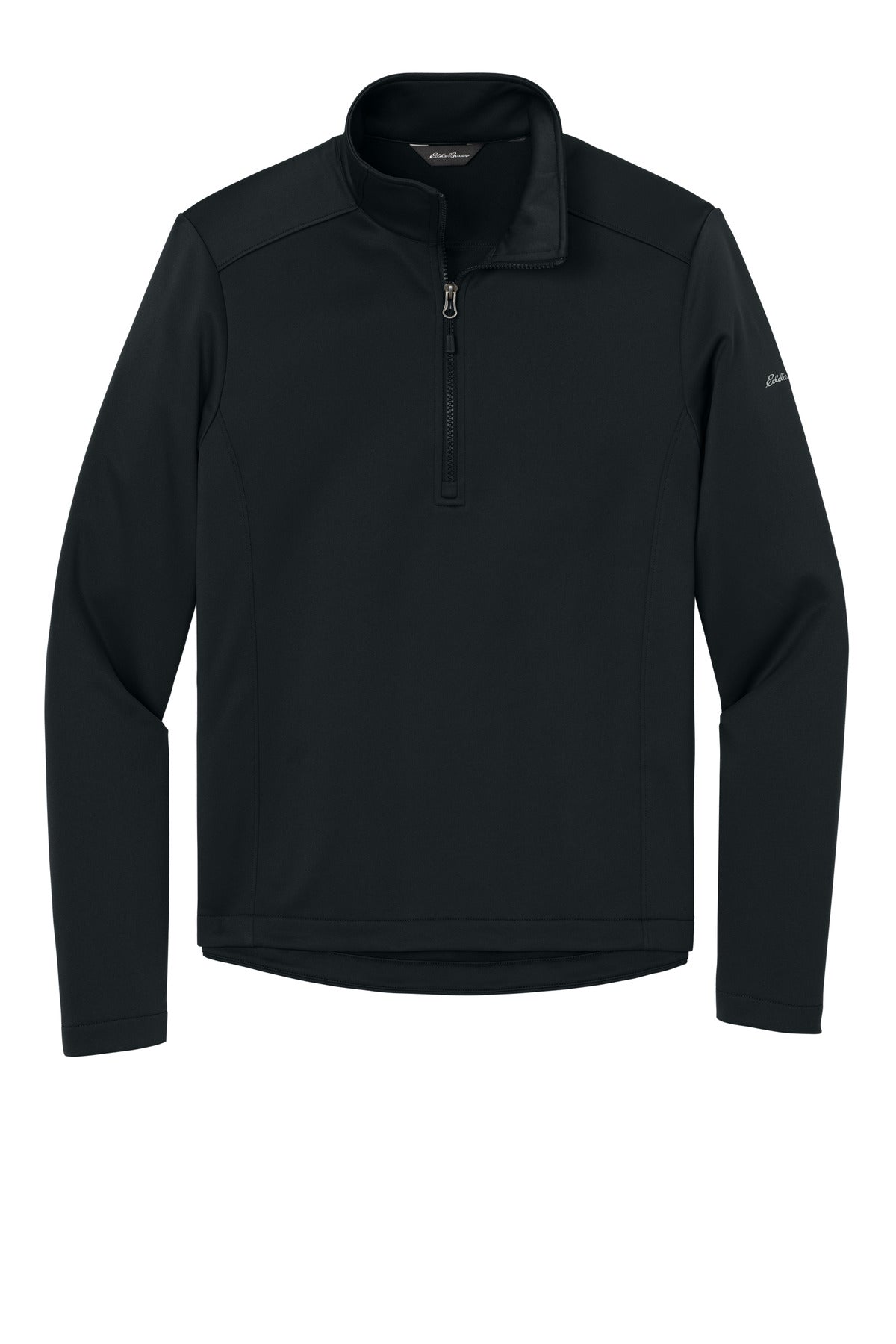 Eddie Bauer Smooth Mid Layer Fleece 1/2-Zip - Black - flat front