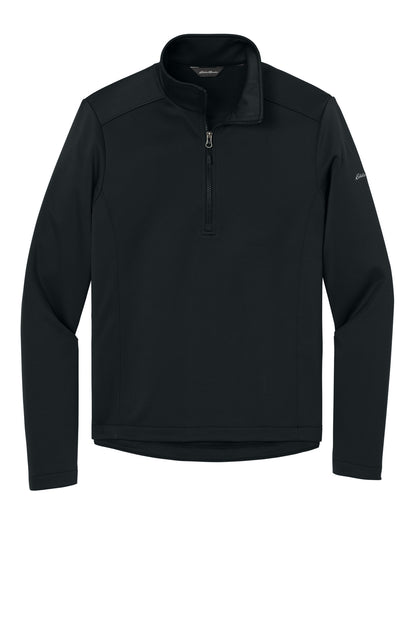 Eddie Bauer Smooth Mid Layer Fleece 1/2-Zip - Black - flat front
