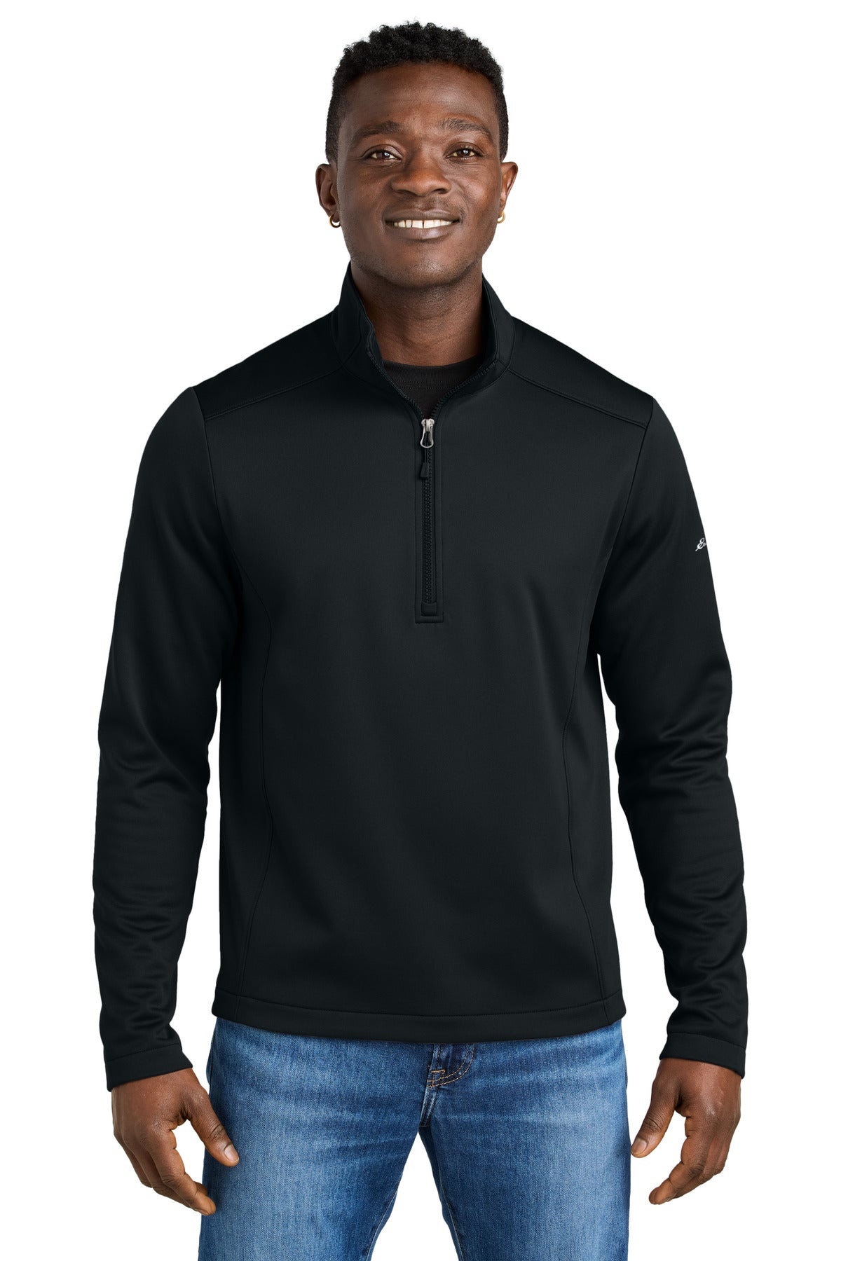 Eddie Bauer Smooth Mid Layer Fleece 1/2-Zip - Black - front