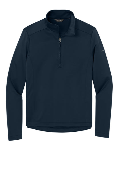 Eddie Bauer Smooth Mid Layer Fleece 1/2-Zip - River Blue Navy - flat front