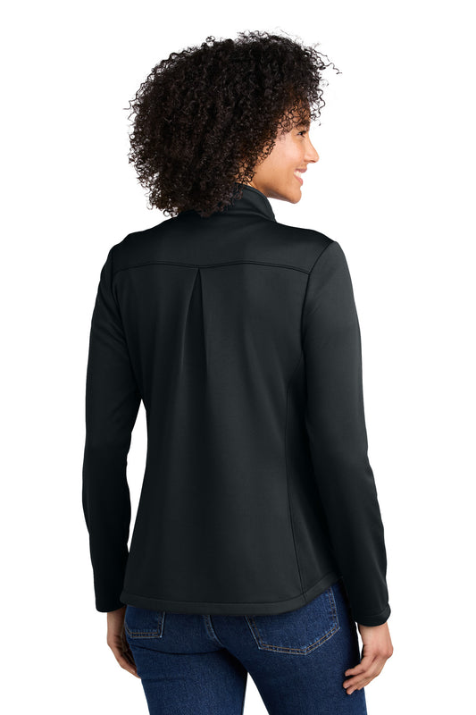 Eddie Bauer Women's Smooth Mid Layer Fleece 1/2-Zip - Black - back