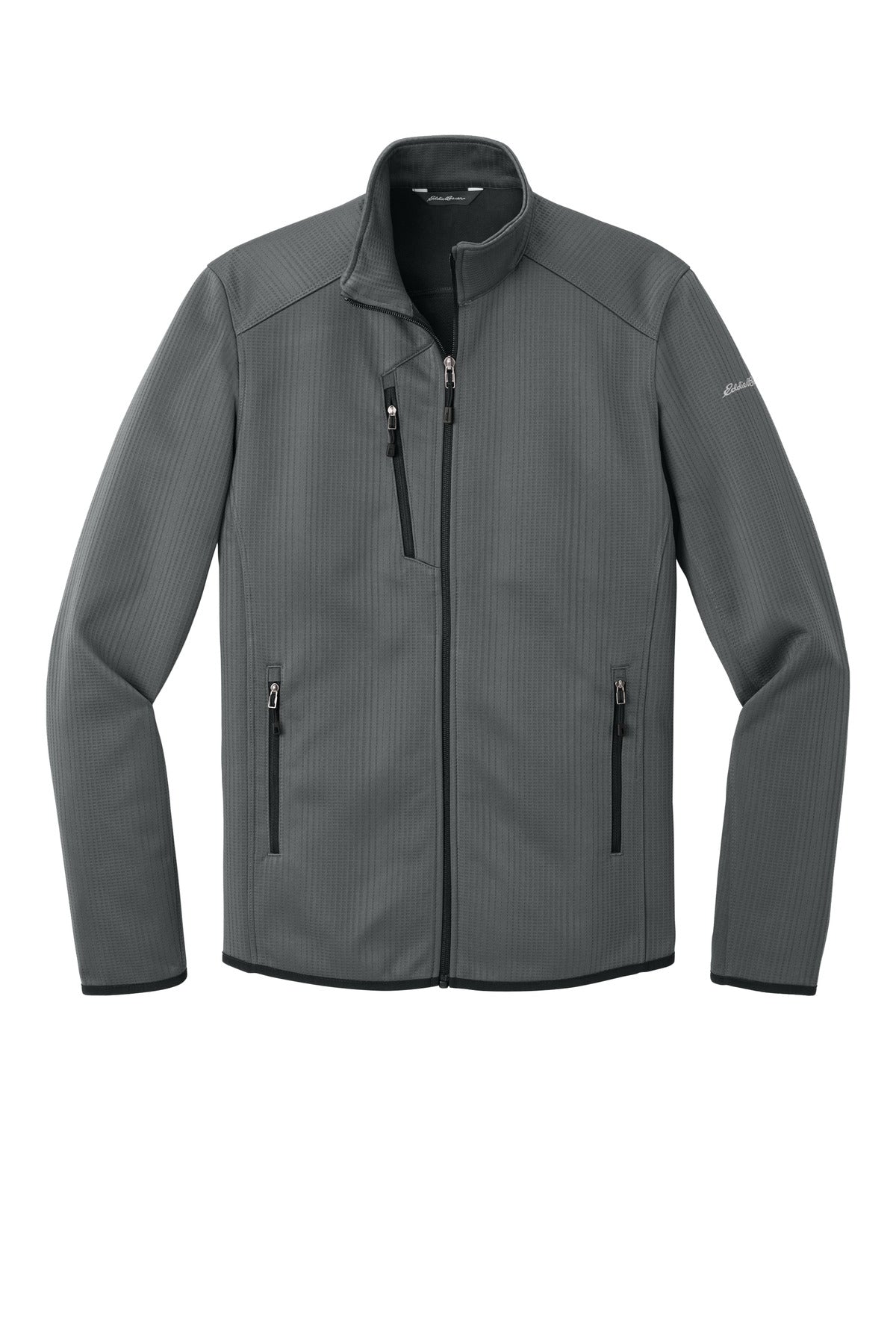 Eddie Bauer Dash Full-Zip Fleece Jacket - Grey Steel - flat front