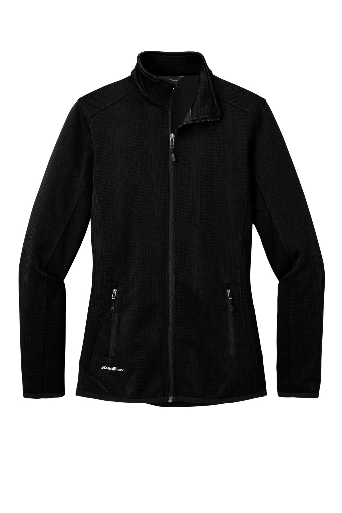 Eddie Bauer Women's Dash Full-Zip Fleece Jacket - Black - flat front