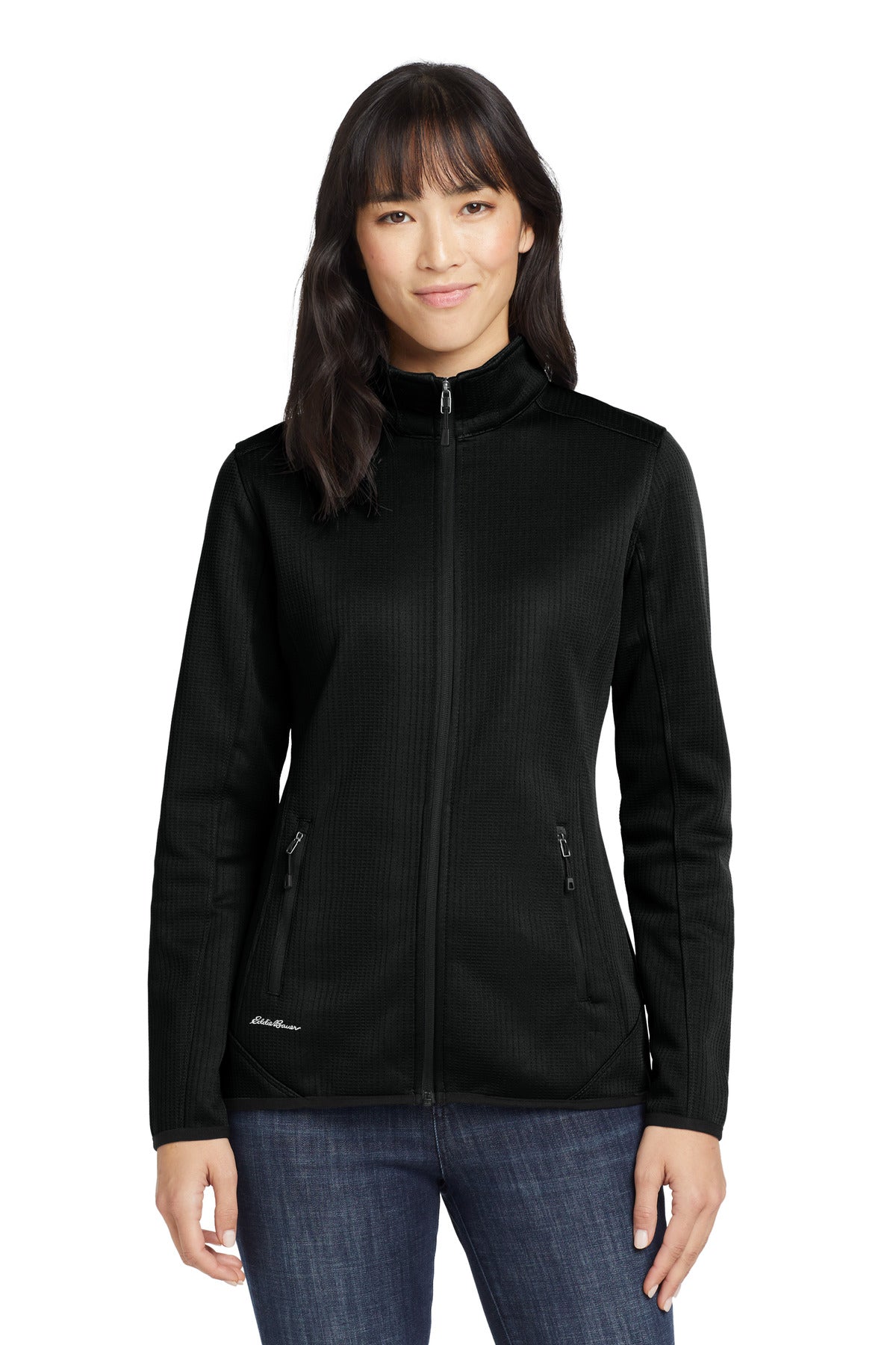 Eddie Bauer Women's Dash Full-Zip Fleece Jacket - Black - front