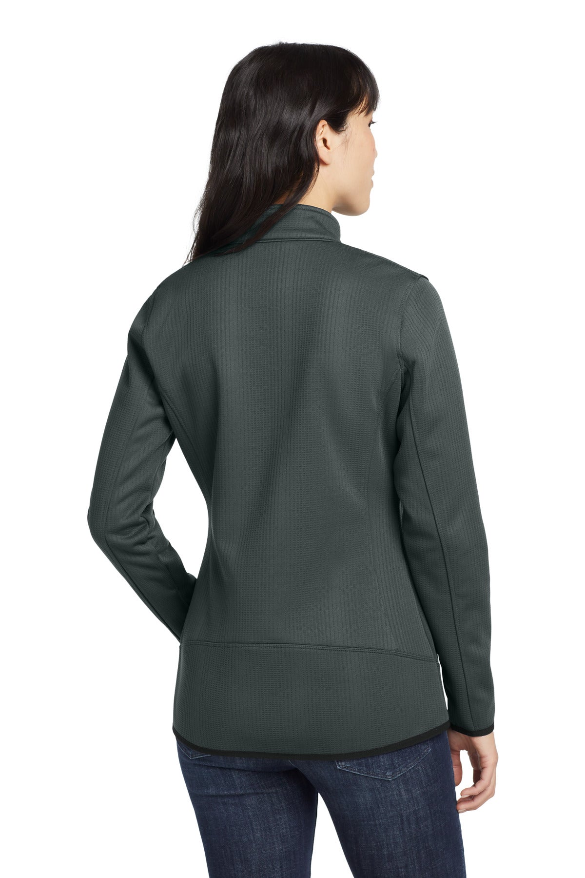 Eddie Bauer Women's Dash Full-Zip Fleece Jacket - Grey Steel - back