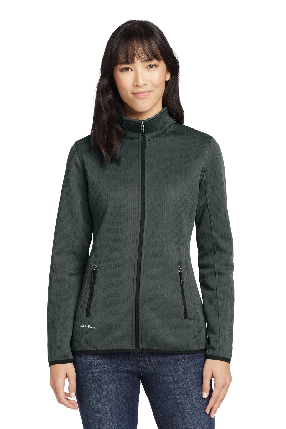 Eddie Bauer Women's Dash Full-Zip Fleece Jacket - Grey Steel - front