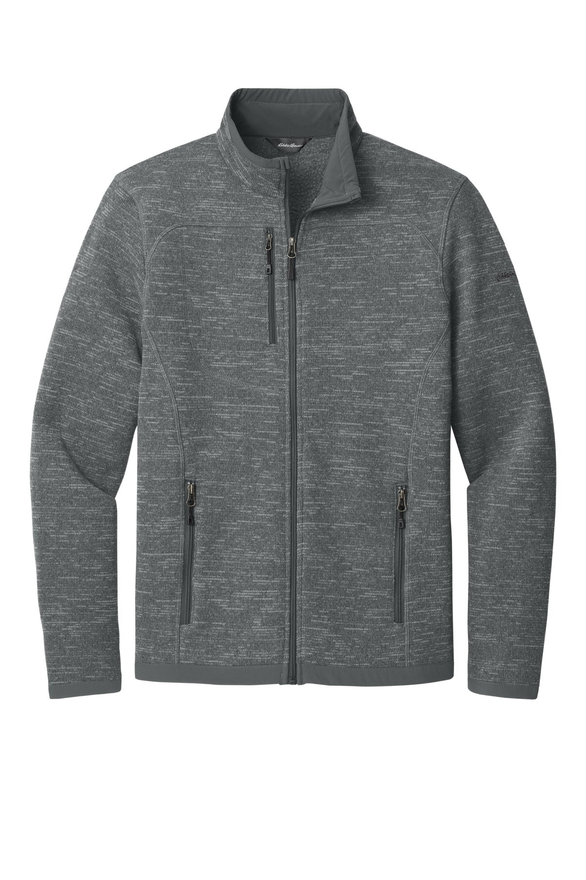 Eddie Bauer Sweater Fleece Full-Zip - Dark Grey Heather - flat front