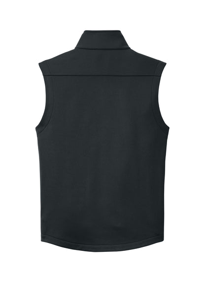 Eddie Bauer Smooth Mid Layer Fleece Vest - Black - flat back