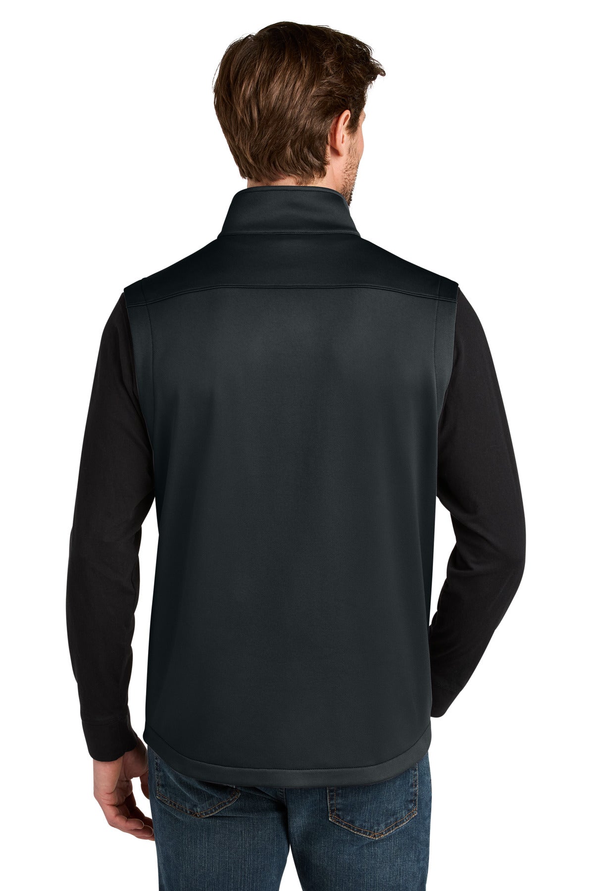 Eddie Bauer Smooth Mid Layer Fleece Vest - Black - back