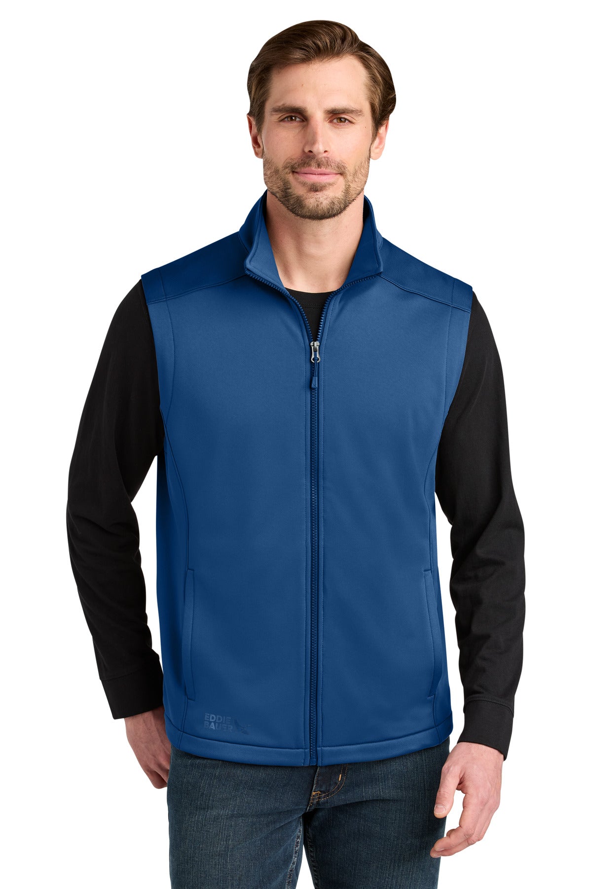 Eddie Bauer Smooth Mid Layer Fleece Vest - Cobalt Blue - front