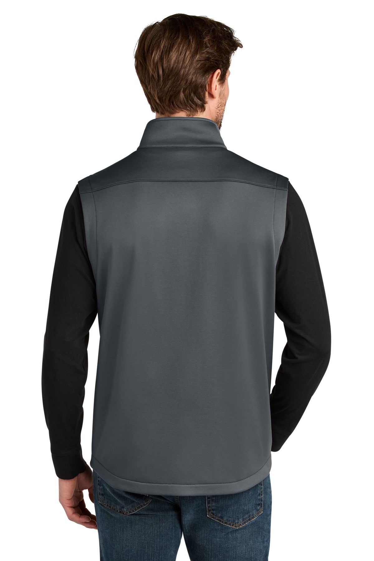 Eddie Bauer Smooth Mid Layer Fleece Vest - Iron Gate - back