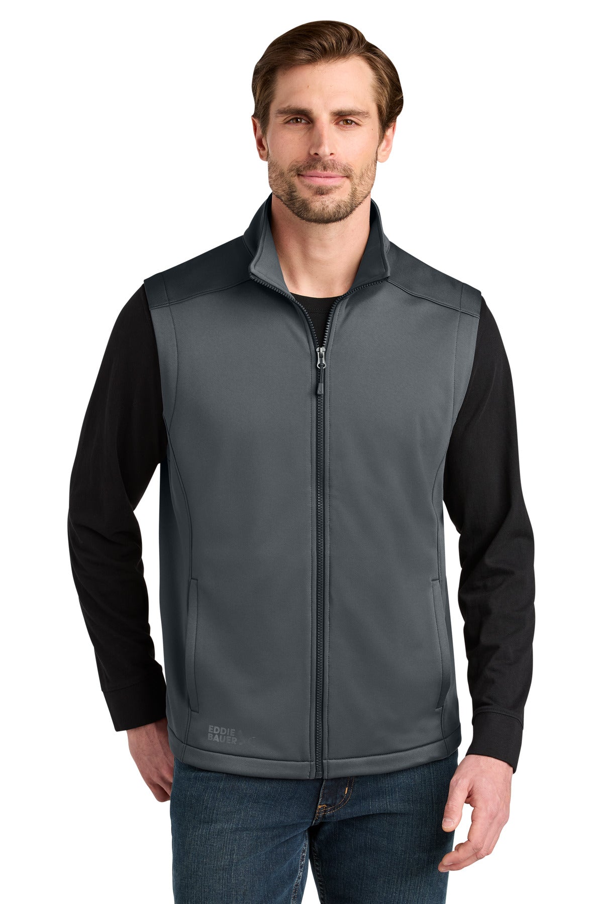 Eddie Bauer Smooth Mid Layer Fleece Vest - Iron Gate - front