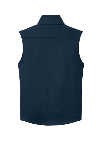 Eddie Bauer Smooth Mid Layer Fleece Vest - River Blue Navy - flat back