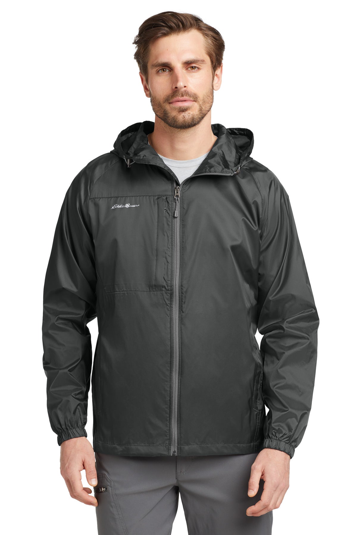 Eddie Bauer Packable Wind Jacket - Grey Steel - front