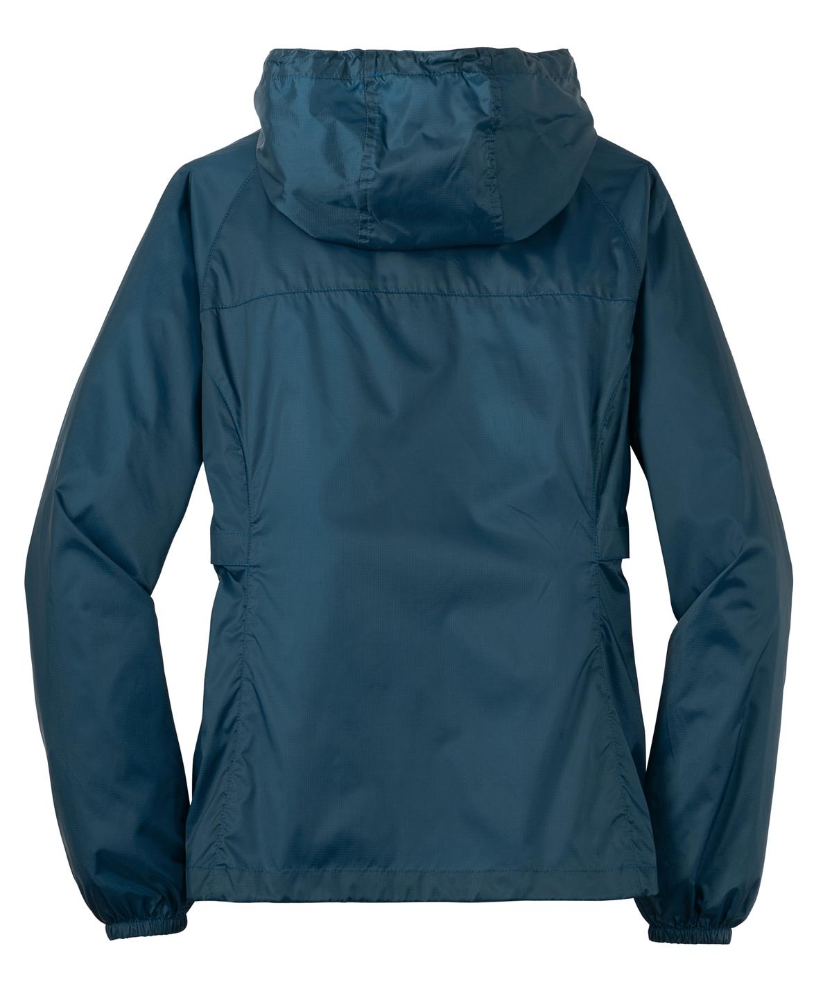 Eddie Bauer Women's Packable Wind Jacket - Adriatic Blue - flat back