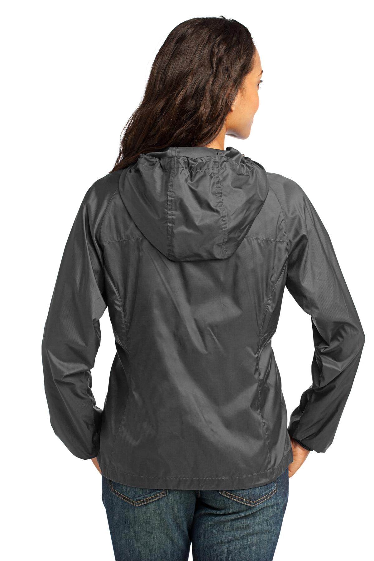Eddie Bauer Women's Packable Wind Jacket - Grey Steel - back