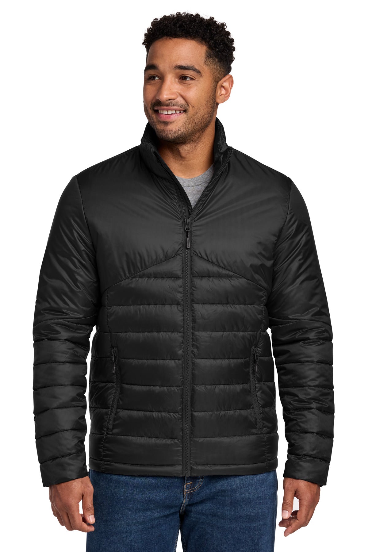 Eddie Bauer Quilted Jacket - Deep Black - front