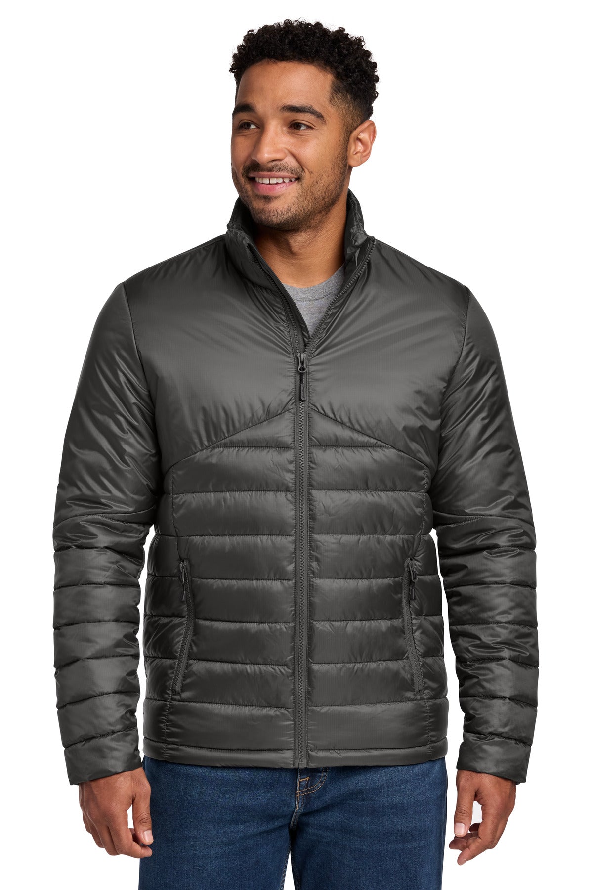 Eddie Bauer Quilted Jacket - Iron Gate - front