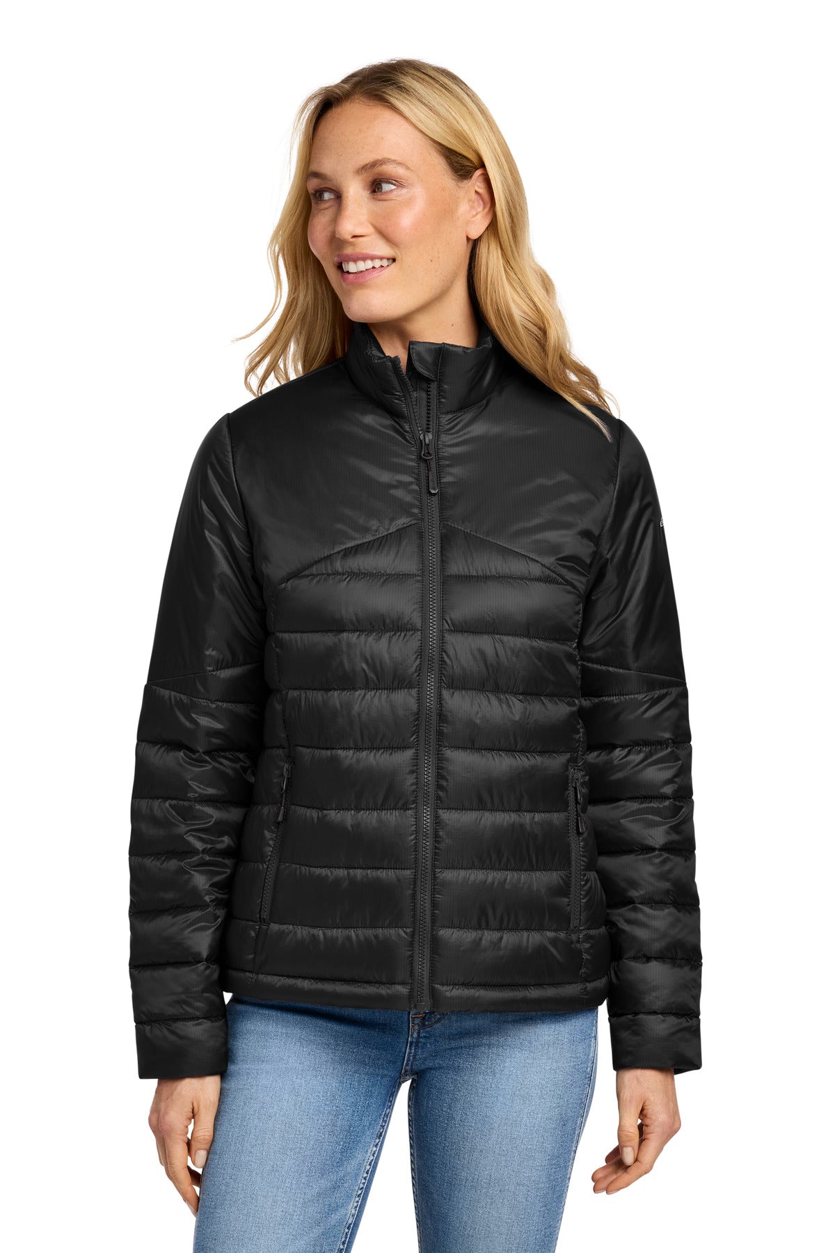 Eddie Bauer Women's Quilted Jacket - Deep Black - front