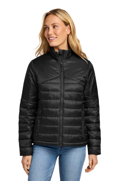 Eddie Bauer Women's Quilted Jacket - Deep Black - front