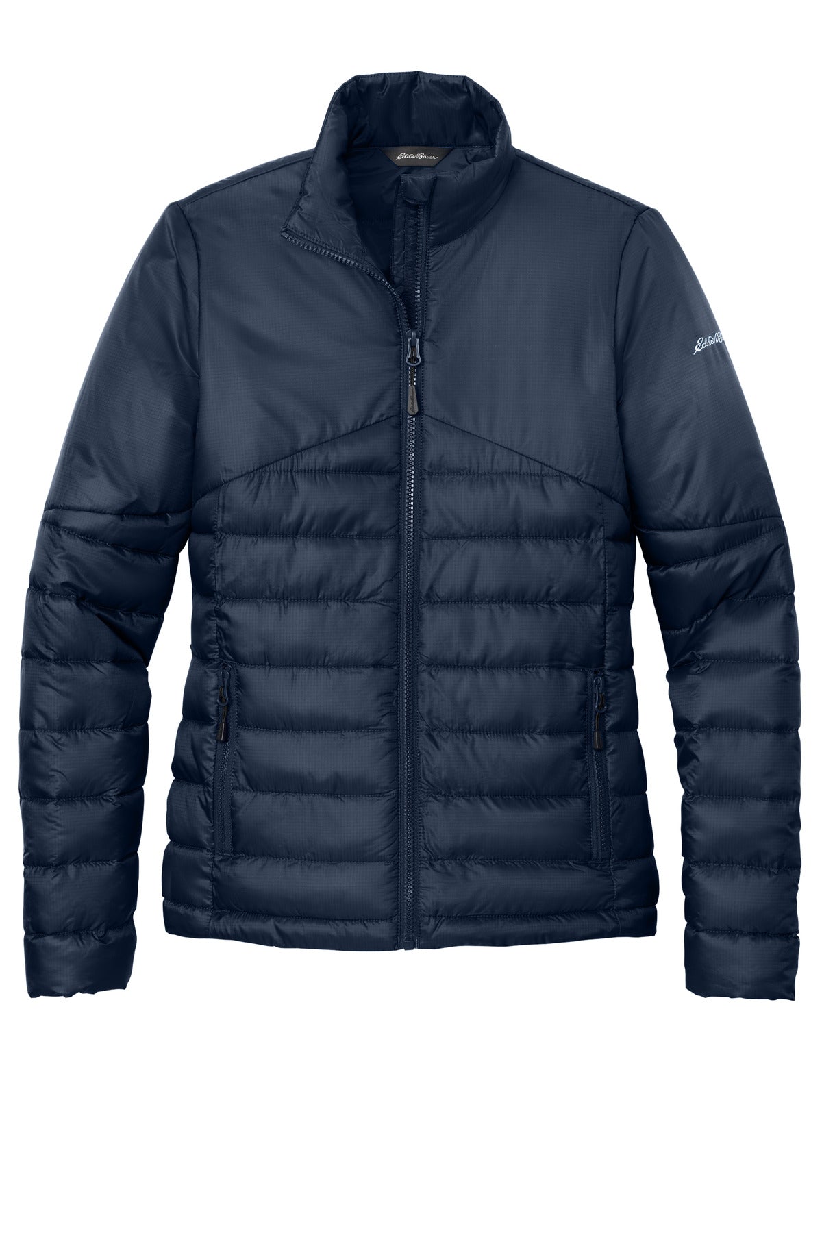 Eddie Bauer Women's Quilted Jacket - River Blue Navy - flat front
