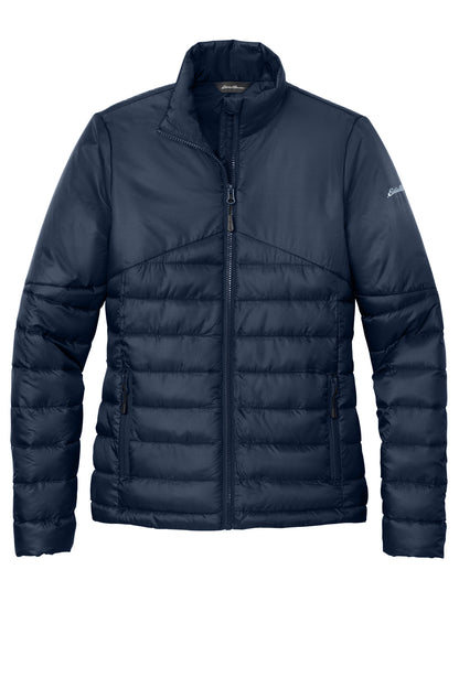 Eddie Bauer Women's Quilted Jacket - River Blue Navy - flat front