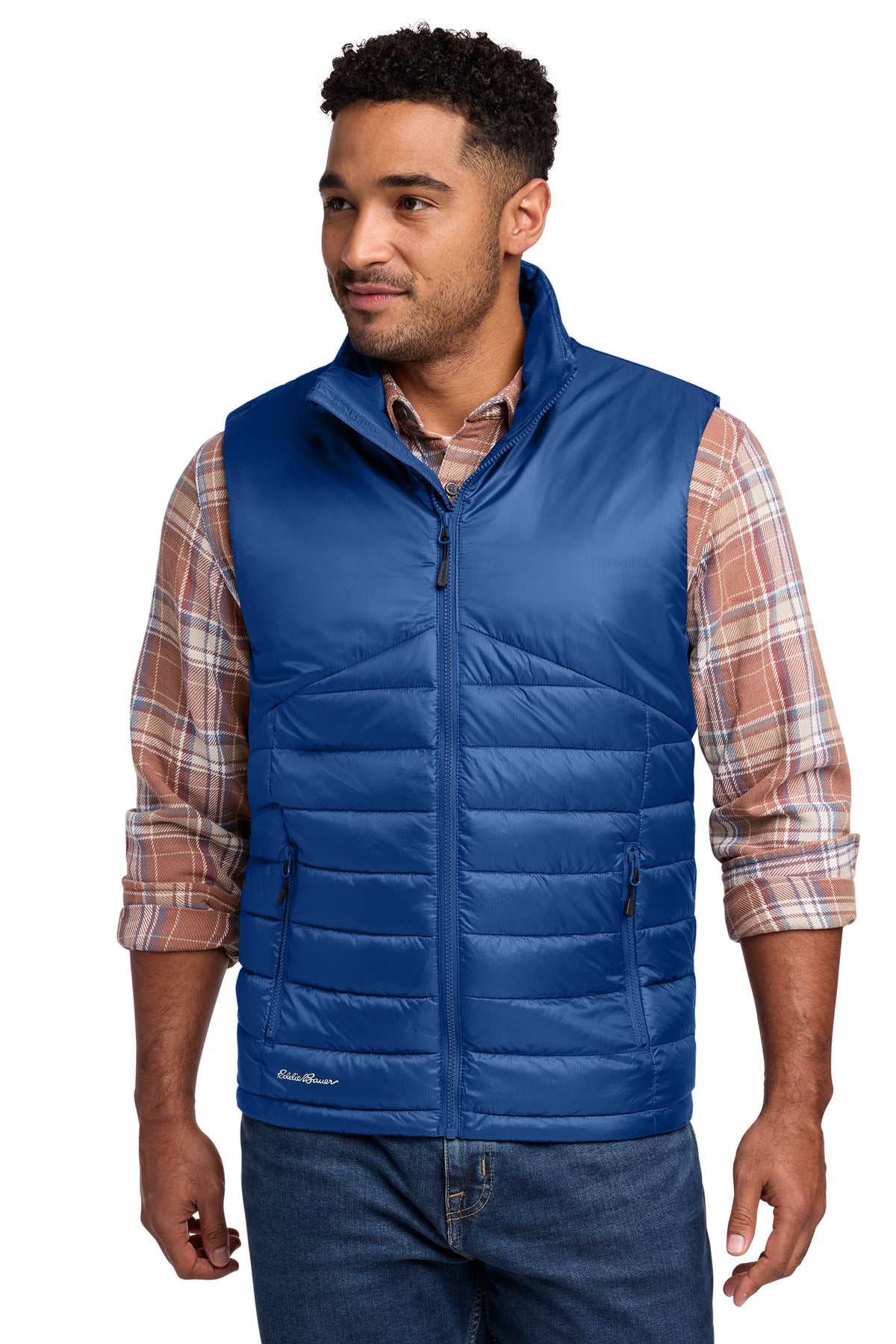 Eddie Bauer Quilted Vest - Cobalt Blue - front
