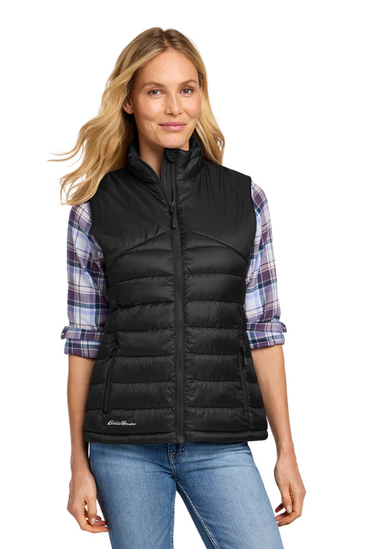 Eddie Bauer Women's Quilted Vest - Deep Black - front