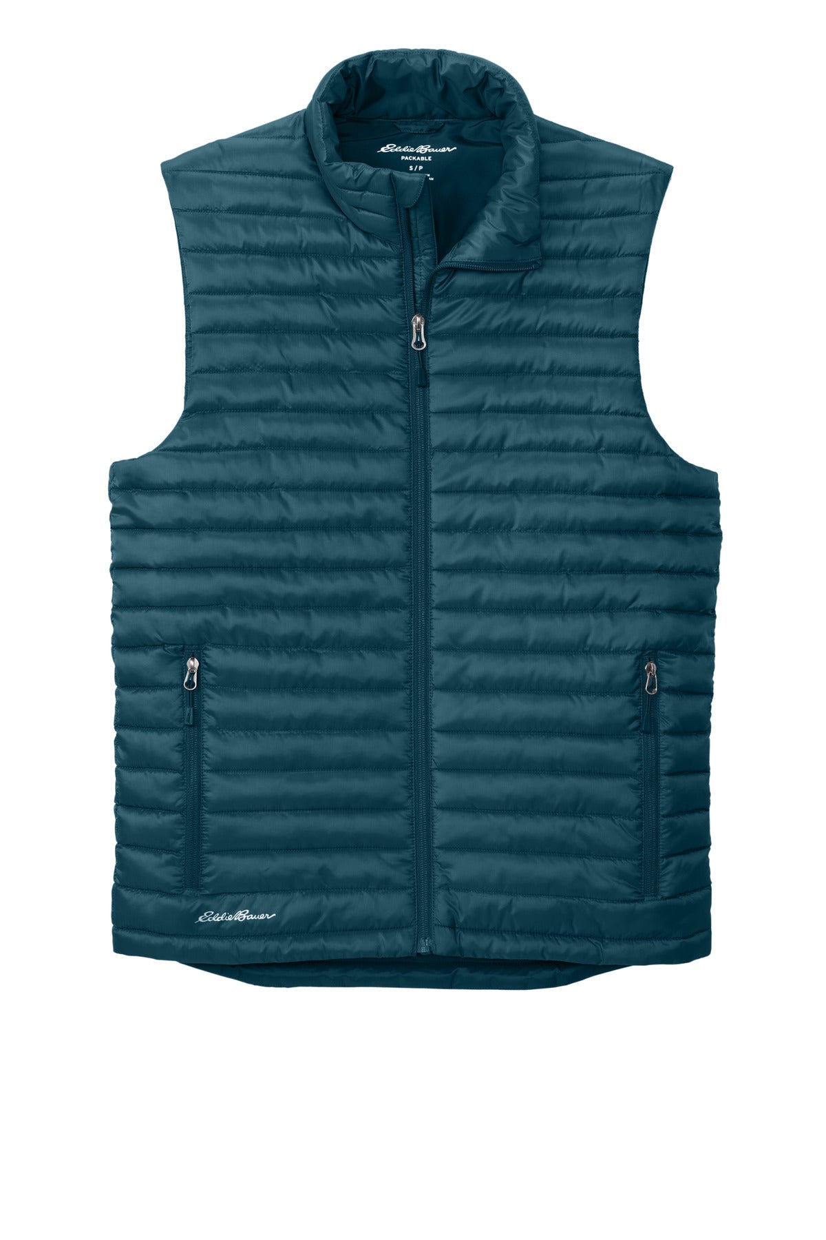 Eddie Bauer Packable Quilted Vest - Adriatic Blue - flat front