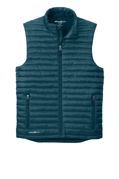 Eddie Bauer Packable Quilted Vest - Adriatic Blue - flat front