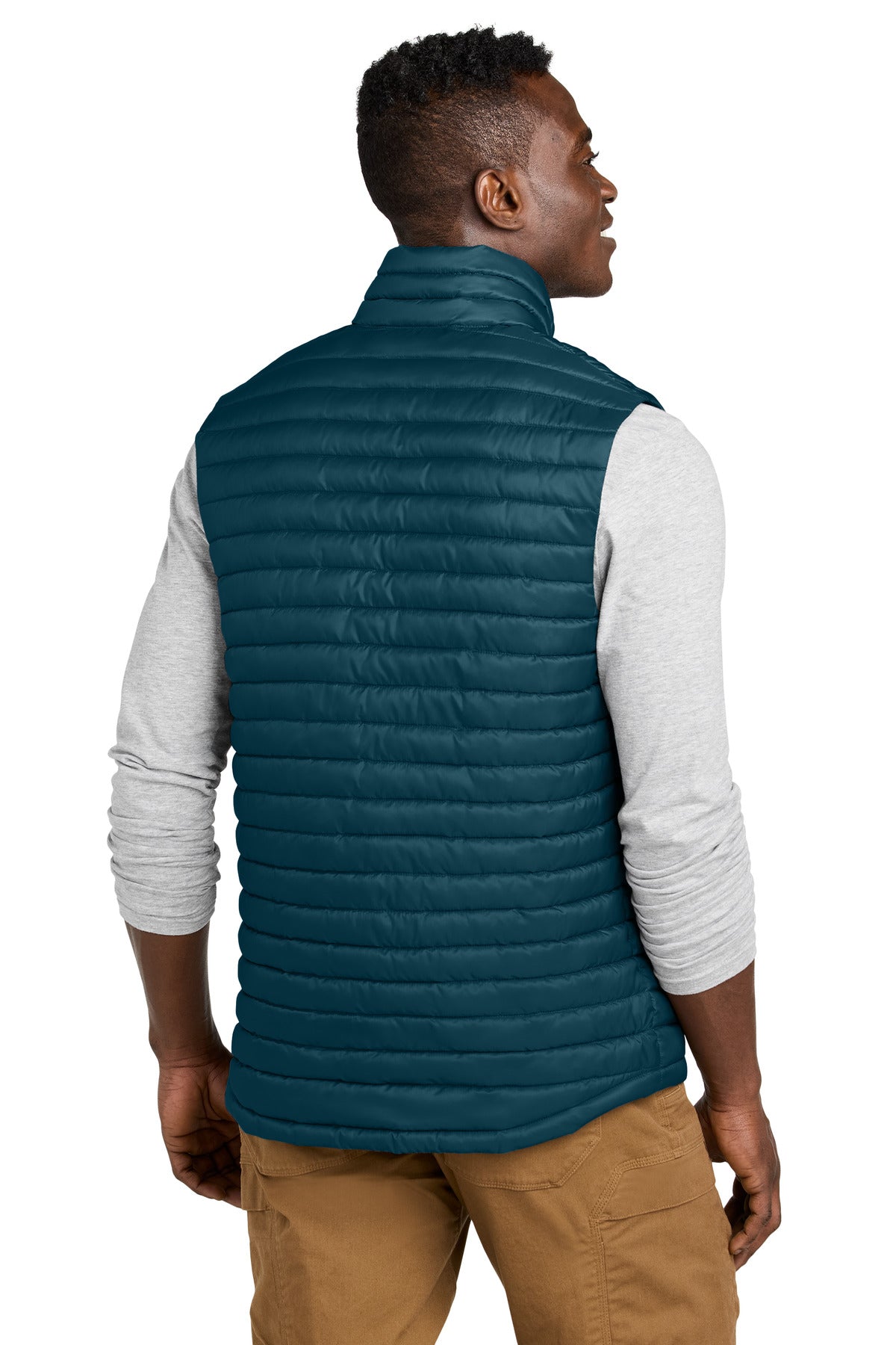 Eddie Bauer Packable Quilted Vest - Adriatic Blue - back