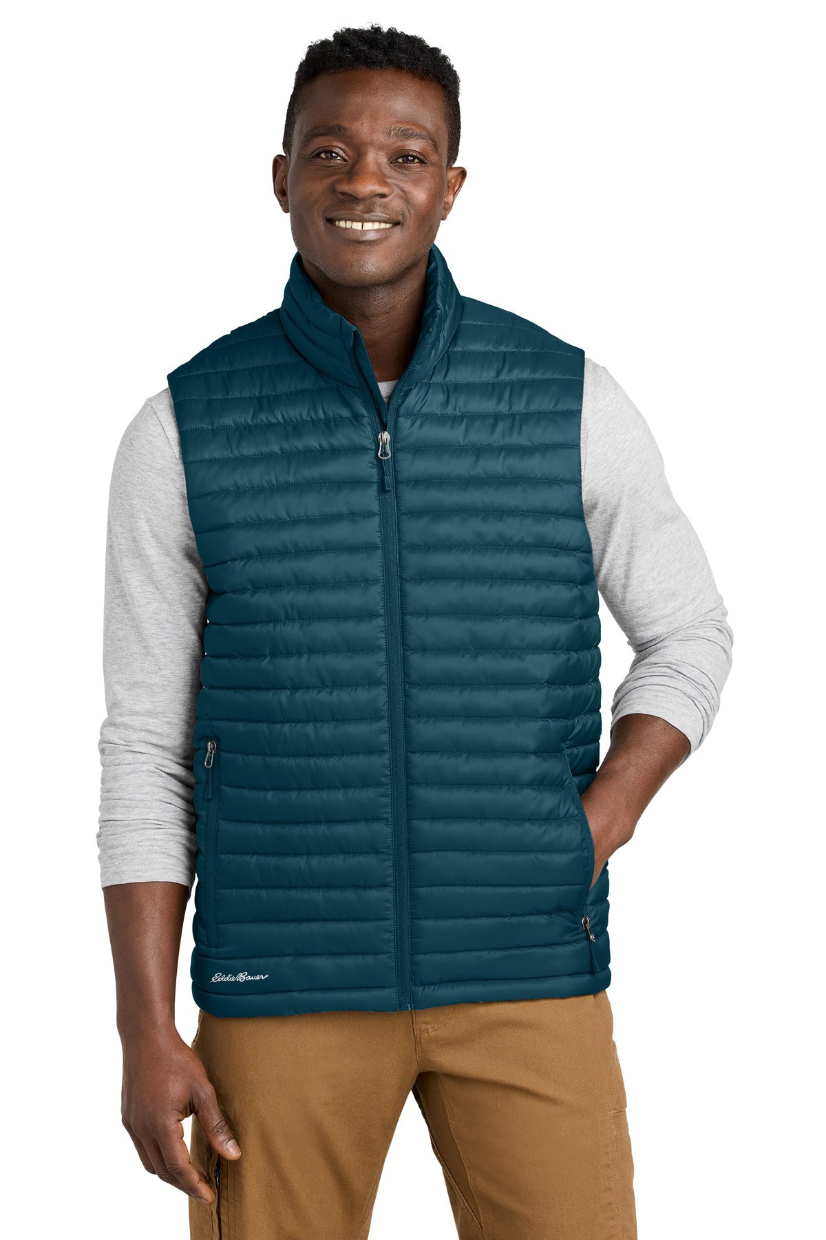 Eddie Bauer Packable Quilted Vest - Adriatic Blue - front