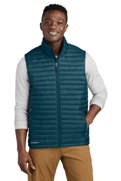 Eddie Bauer Packable Quilted Vest - Adriatic Blue - front