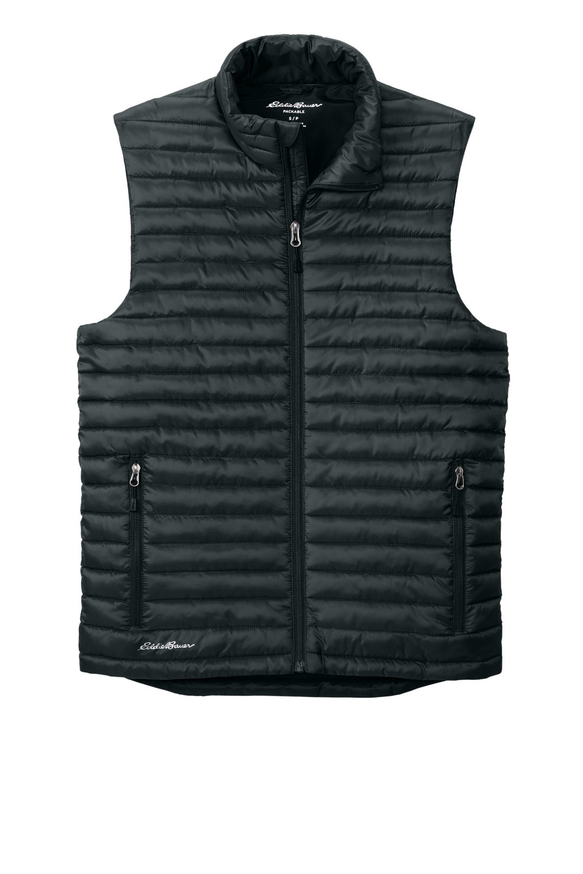 Eddie Bauer Packable Quilted Vest - Black - flat front