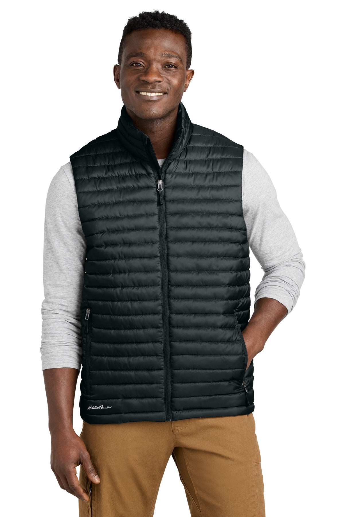 Eddie Bauer Packable Quilted Vest - Black - front