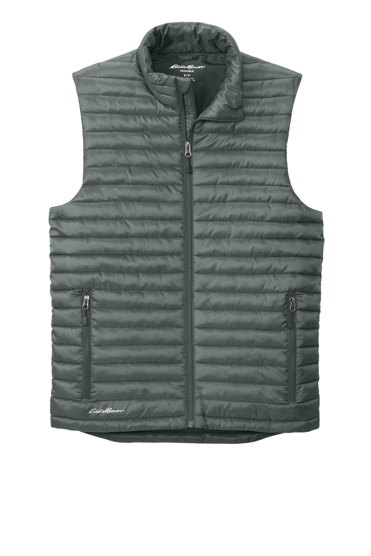 Eddie Bauer Packable Quilted Vest - Metal Grey - flat front