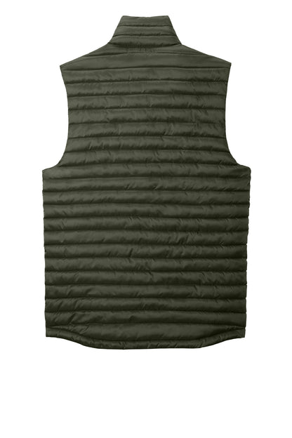 Eddie Bauer Packable Quilted Vest - Olive Green - flat back