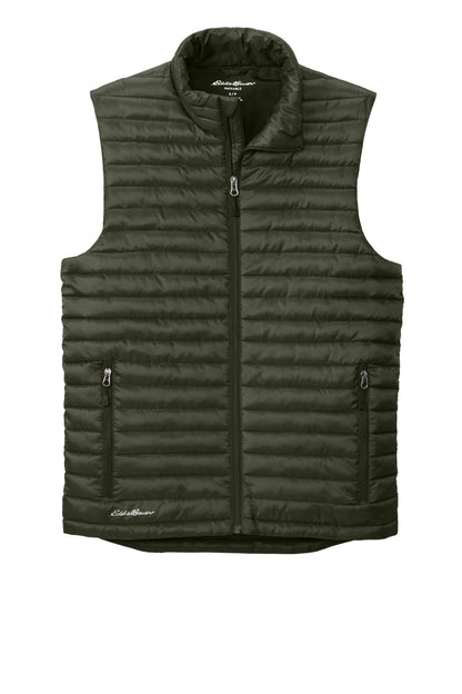 Eddie Bauer Packable Quilted Vest - Olive Green - flat front